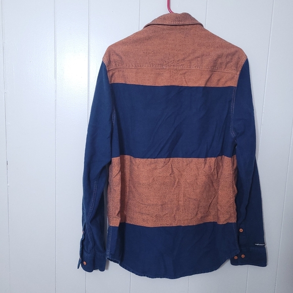The Hundreds Long Sleeve Botton Up Shirt Blue Size XL - Picture 7 of 10